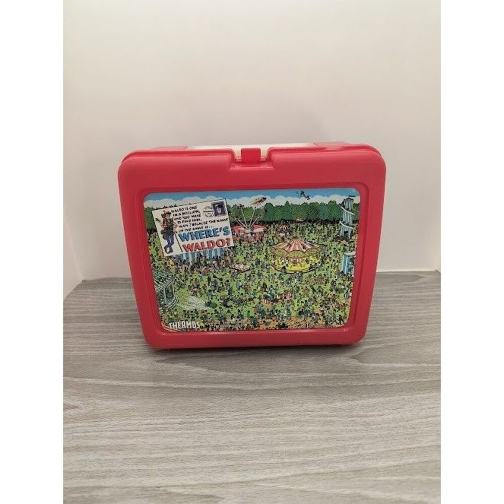 Where's Waldo? Lunch Box with Thermos Retro Lunchbox Collectible Vintage 1990